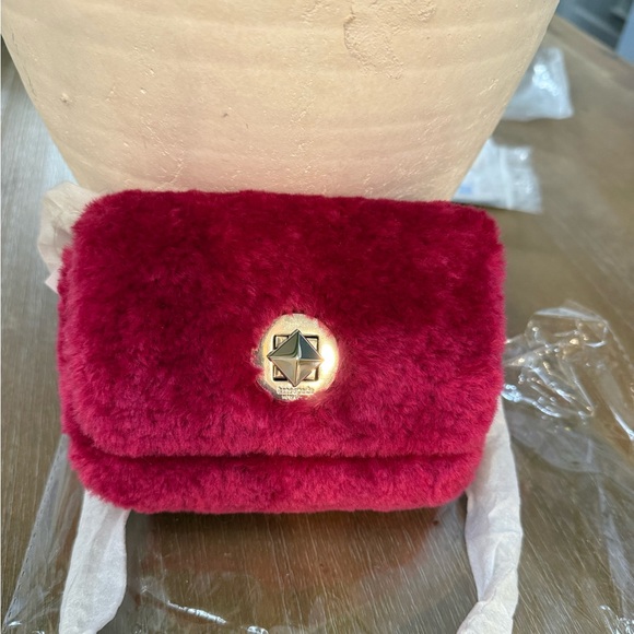 kate spade Handbags - 🇺🇸Kate Spade Red Faux Fur Mini Bag